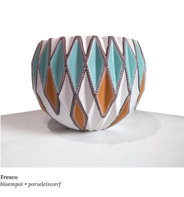 Frescobloempot • porseleinverf